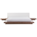 Bett mit LED ZEN 180 x 200 cm Braune Esche