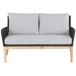 Lounge Set mit Tisch 4-Sitzer MERANO Akazienholz Grau
