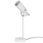 Schreibtischlampe Metall weiss / kupferfarben matt 48 cm rund TYRIA