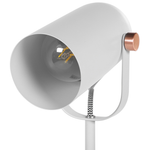Schreibtischlampe Metall weiss / kupferfarben matt 48 cm rund TYRIA