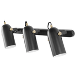 Strahler 3-flammig TYRIA verstellbar Metall Schwarz