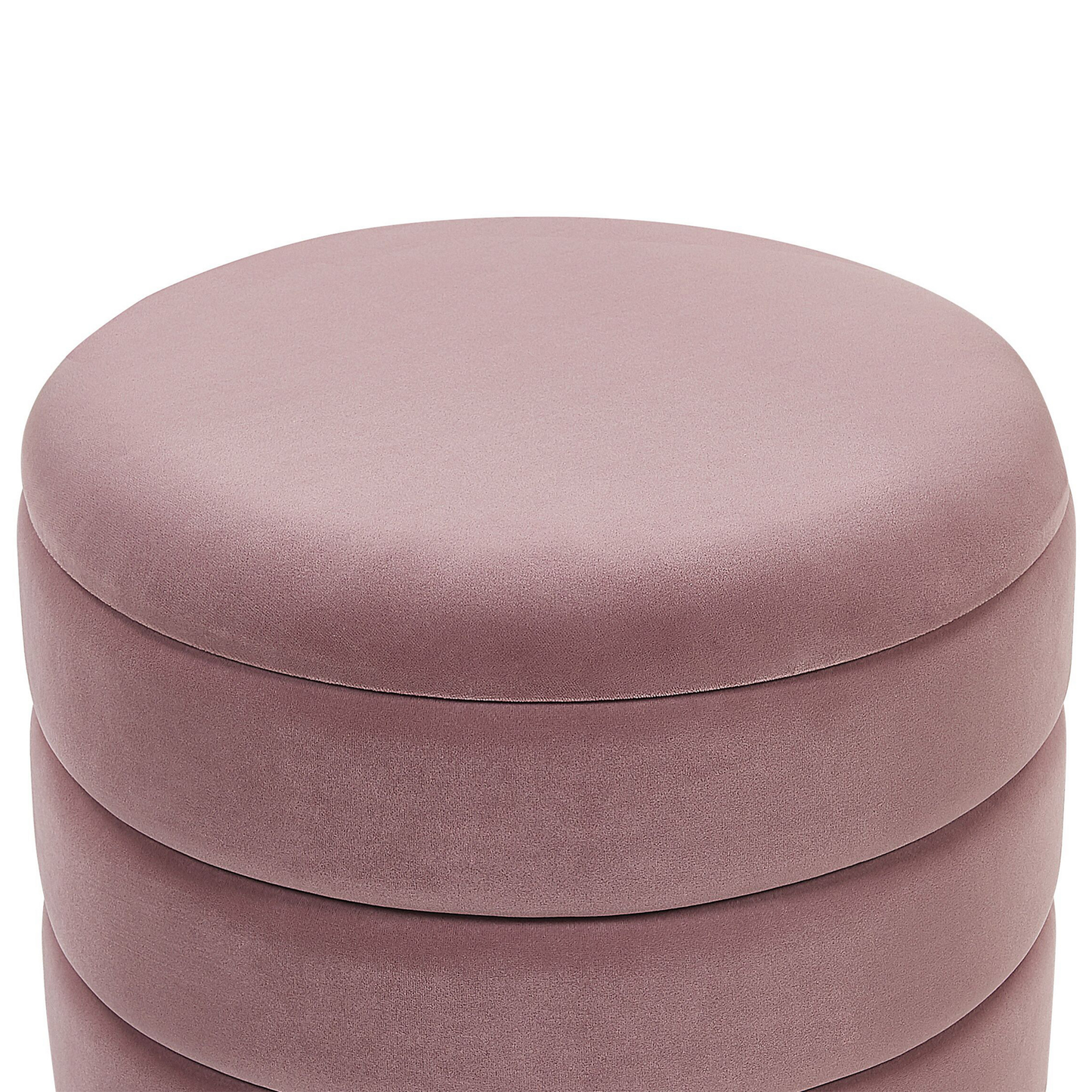 Pouf mit Stauraum Samtstoff rosa 2er Set GARLAND