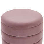 Pouf mit Stauraum Samtstoff rosa 2er Set GARLAND