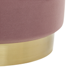Pouf mit Stauraum Samtstoff rosa 2er Set GARLAND