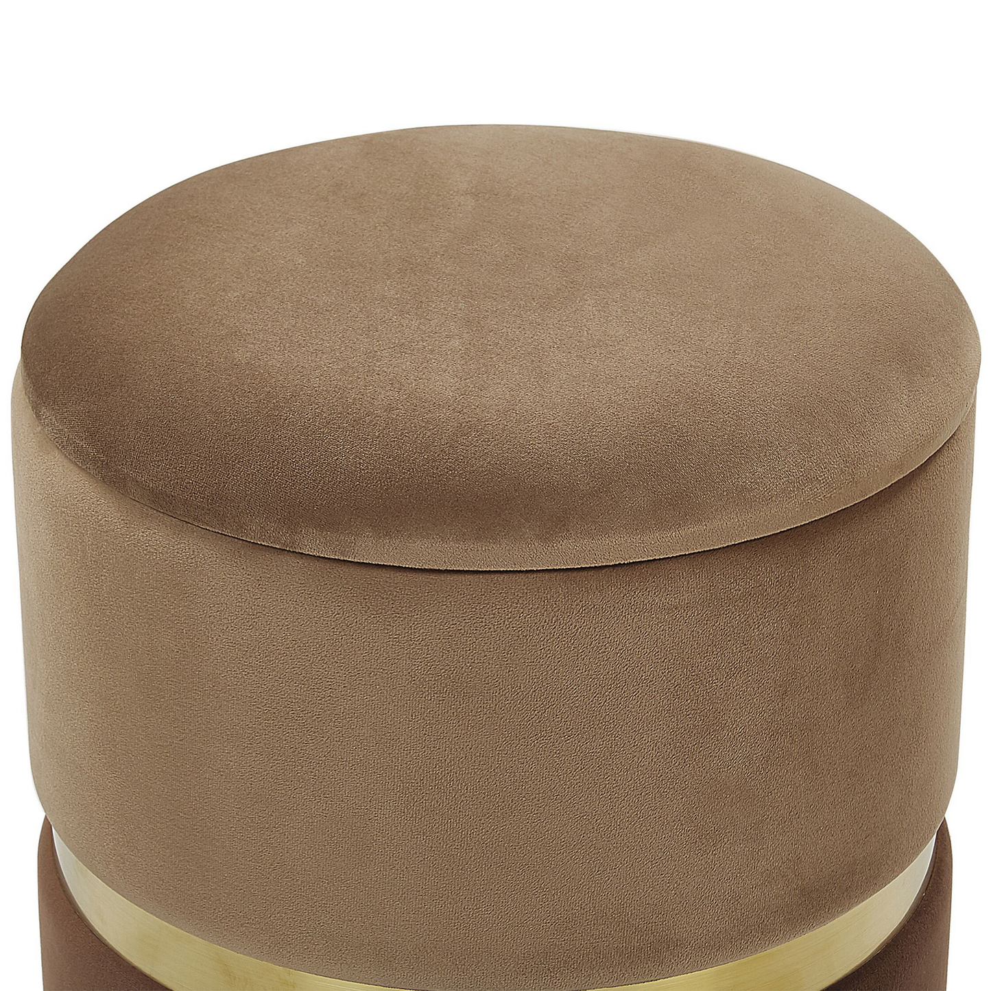Pouf mit Stauraum Samtstoff braun 2er Set WICHITA