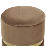 Pouf mit Stauraum Samtstoff braun 2er Set WICHITA