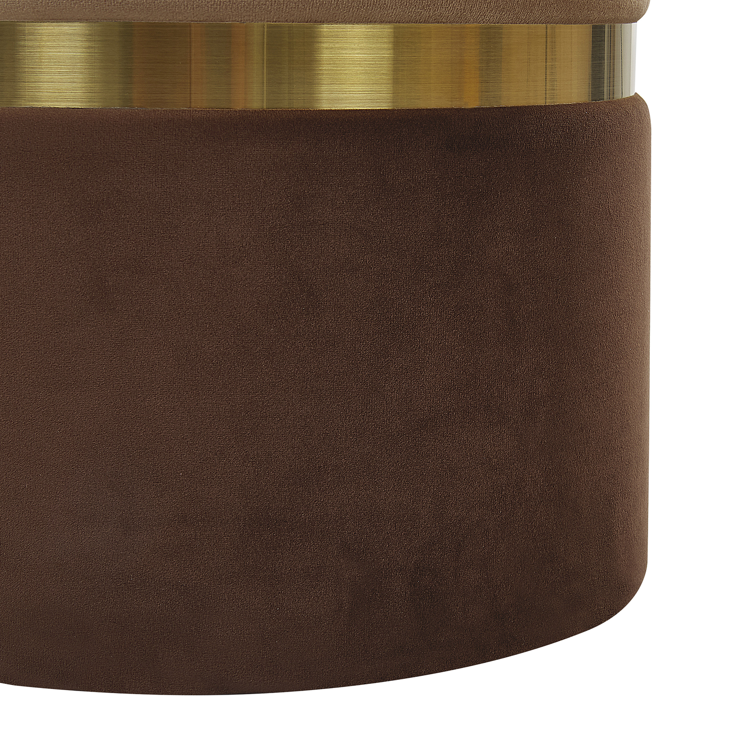 Pouf mit Stauraum Samtstoff braun 2er Set WICHITA