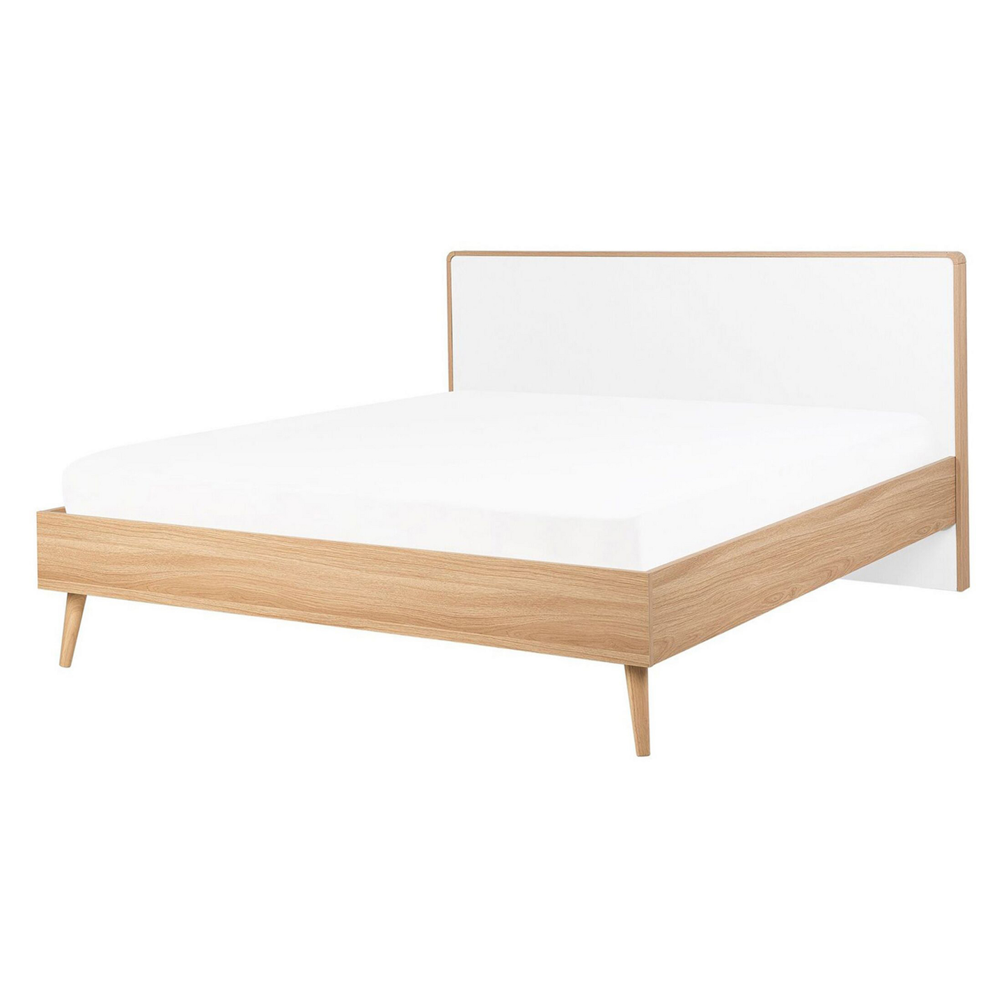 Bett mit LED SERRIS 140 x 200 cm Hellbraun