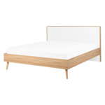 Bett mit LED SERRIS 140 x 200 cm Hellbraun