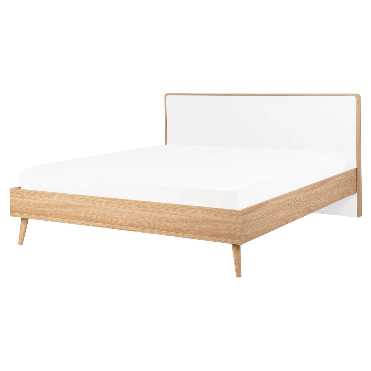 Bett mit LED SERRIS 160 x 200 cm Hellbraun