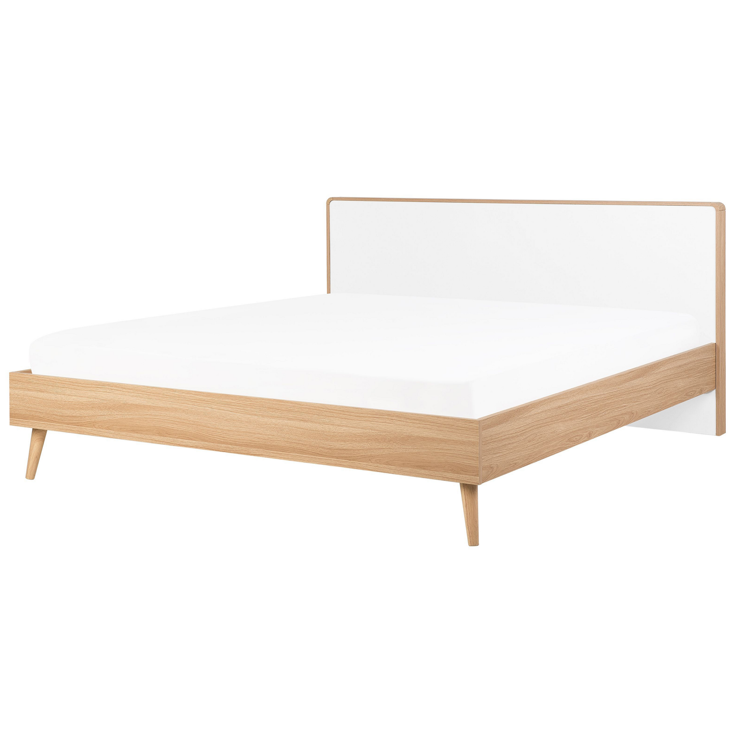 Bett mit LED SERRIS 180 x 200 cm Hellbraun
