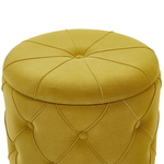 Pouf mit Stauraum Samtstoff senfgelb 2er Set PUEBLO
