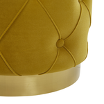 Pouf mit Stauraum Samtstoff senfgelb 2er Set PUEBLO