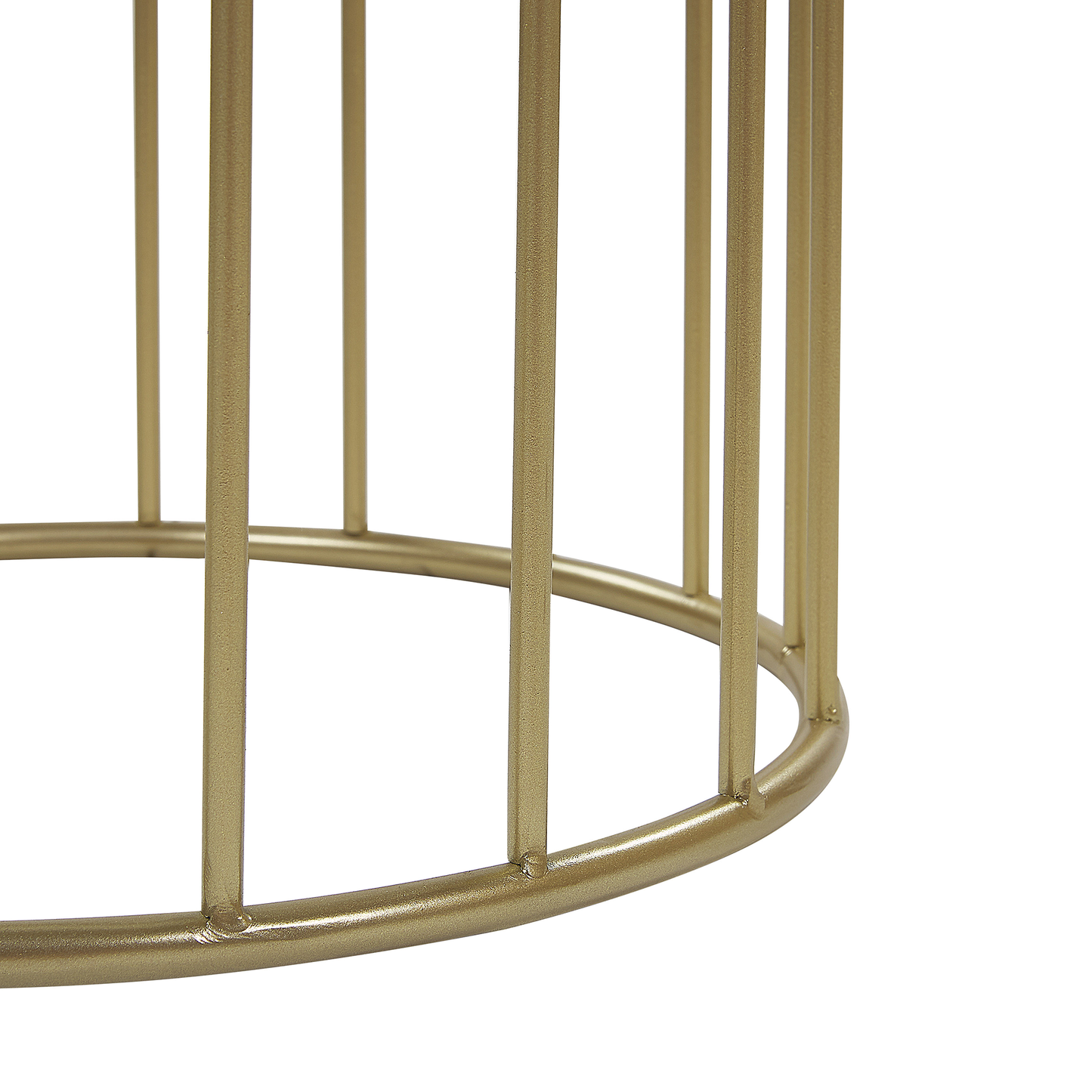 Pouf Samtstoff blaugrün / gold rund 2er Set LUBBOCK