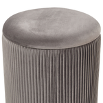 Pouf mit Stauraum Samtstoff grau 2er Set MIRAMAR