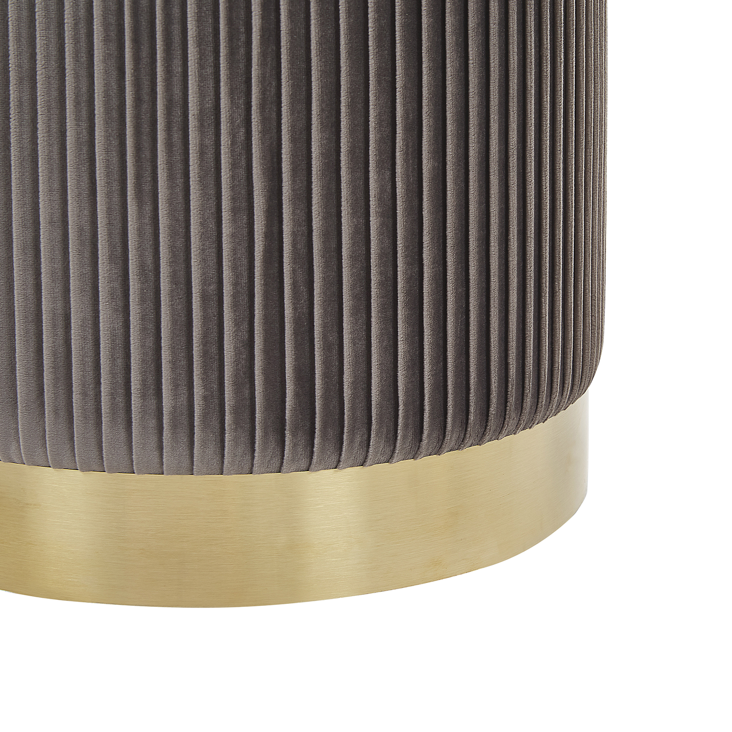 Pouf mit Stauraum Samtstoff grau 2er Set MIRAMAR