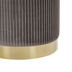 Pouf mit Stauraum Samtstoff grau 2er Set MIRAMAR