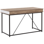 Schreibtisch heller Holzfarbton / weiss 120 x 60 cm 3 Schubladen HINTON