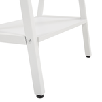 Schreibtisch heller Holzfarbton / weiss 140 x 60 cm 5 Schubladen HEBER