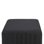 Pouf schwarz Samtstoff goldene Metallbeine 45 x 45 cm DAYTON