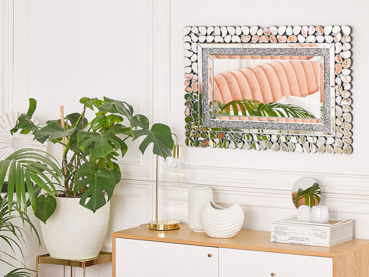 Wandspiegel PABU 60 cm 90 cm Silber