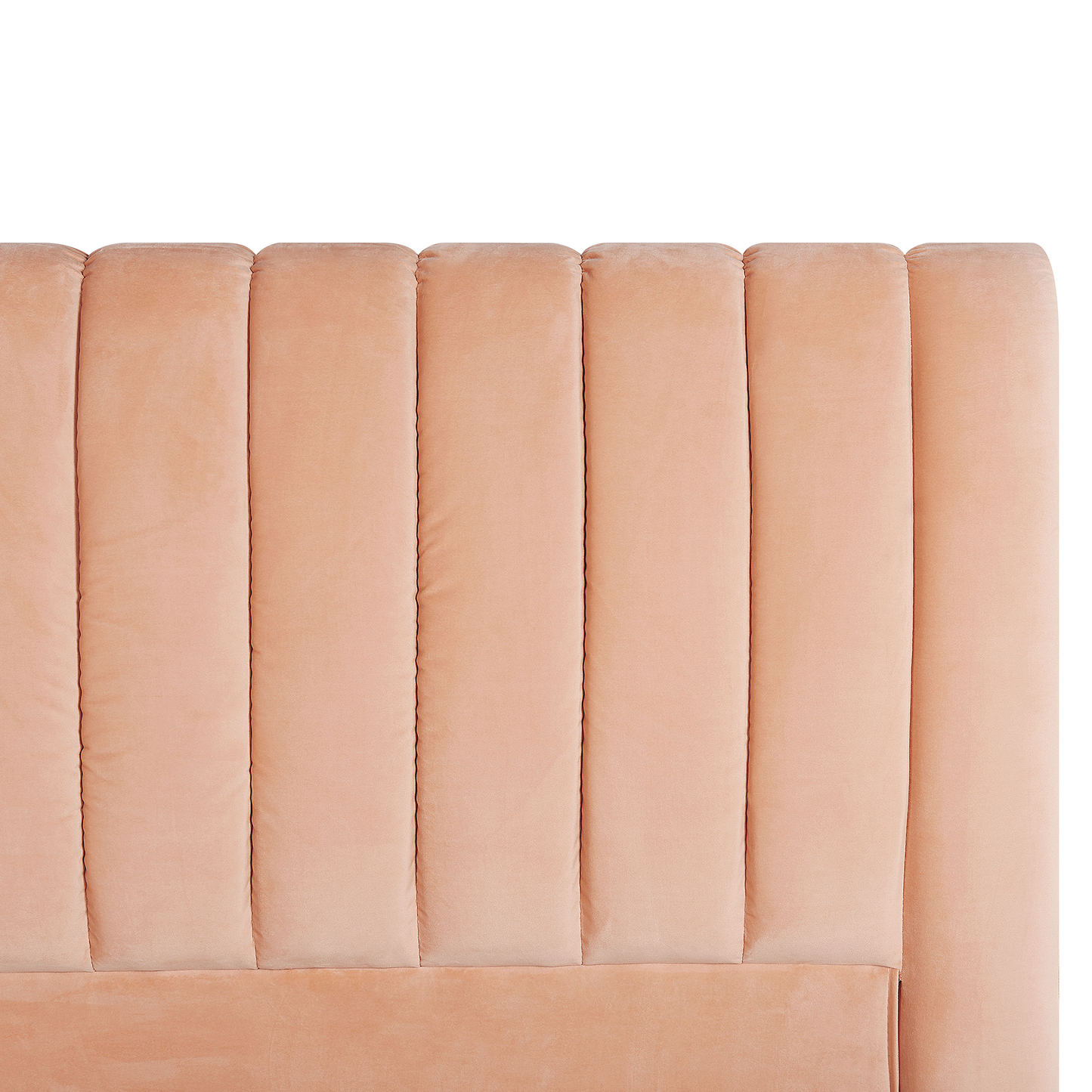 Bett mit Lattenrost Samtstoff MARVILLE 180 x 200 cm Pfirsichrosa