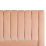 Bett mit Lattenrost Samtstoff MARVILLE 180 x 200 cm Pfirsichrosa