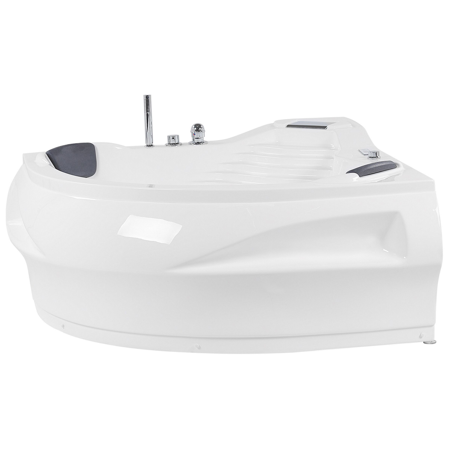 Whirlpool Badewanne mit Bluetooth Lautsprecher weiss mit LED 210 x 145 cm MONACO