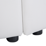 Wasserbett Leder weiss 180 x 200 cm LAVAL