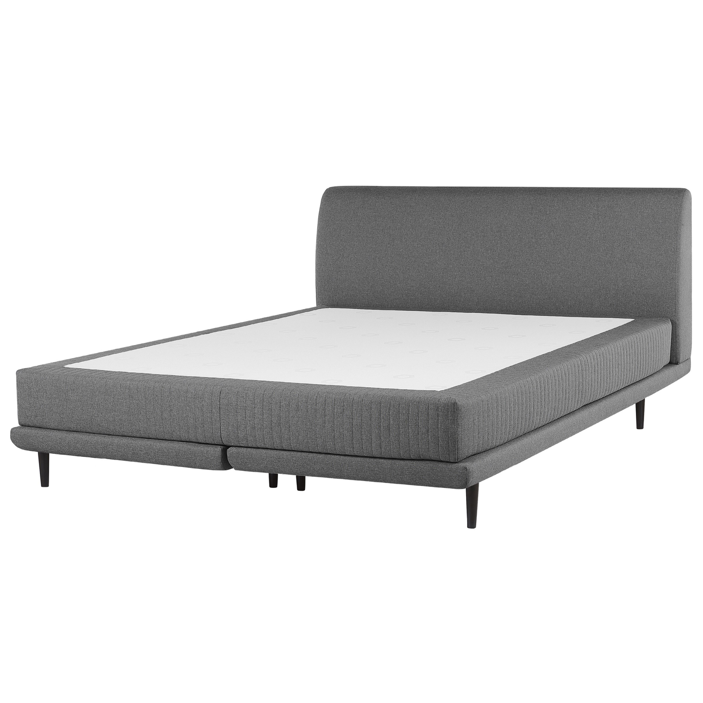 Boxspringbett Polsterbezug hellgrau 180 x 200 cm MADAME