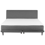 Boxspringbett Polsterbezug hellgrau 180 x 200 cm MADAME