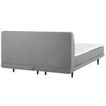 Boxspringbett Polsterbezug hellgrau 180 x 200 cm MADAME