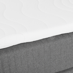 Boxspringbett Polsterbezug hellgrau 180 x 200 cm MADAME