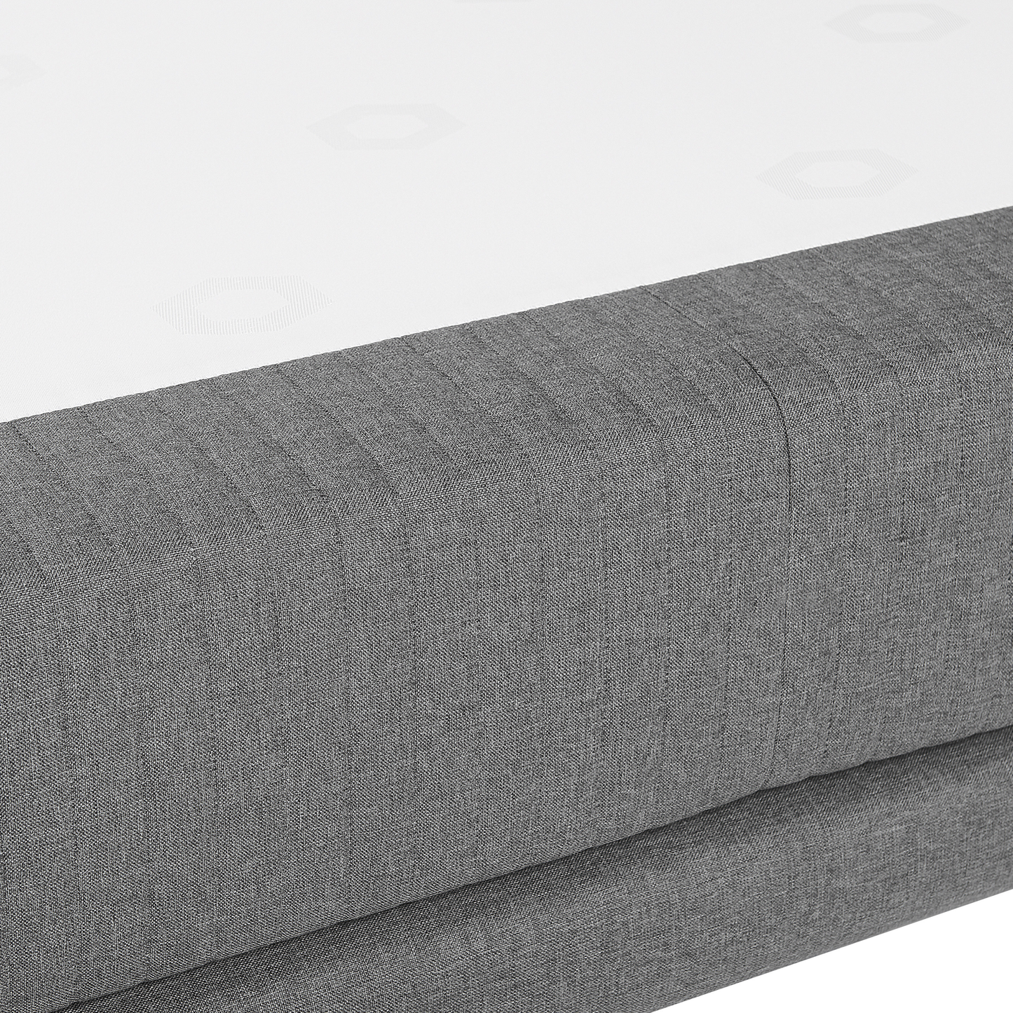 Boxspringbett Polsterbezug hellgrau 180 x 200 cm MADAME
