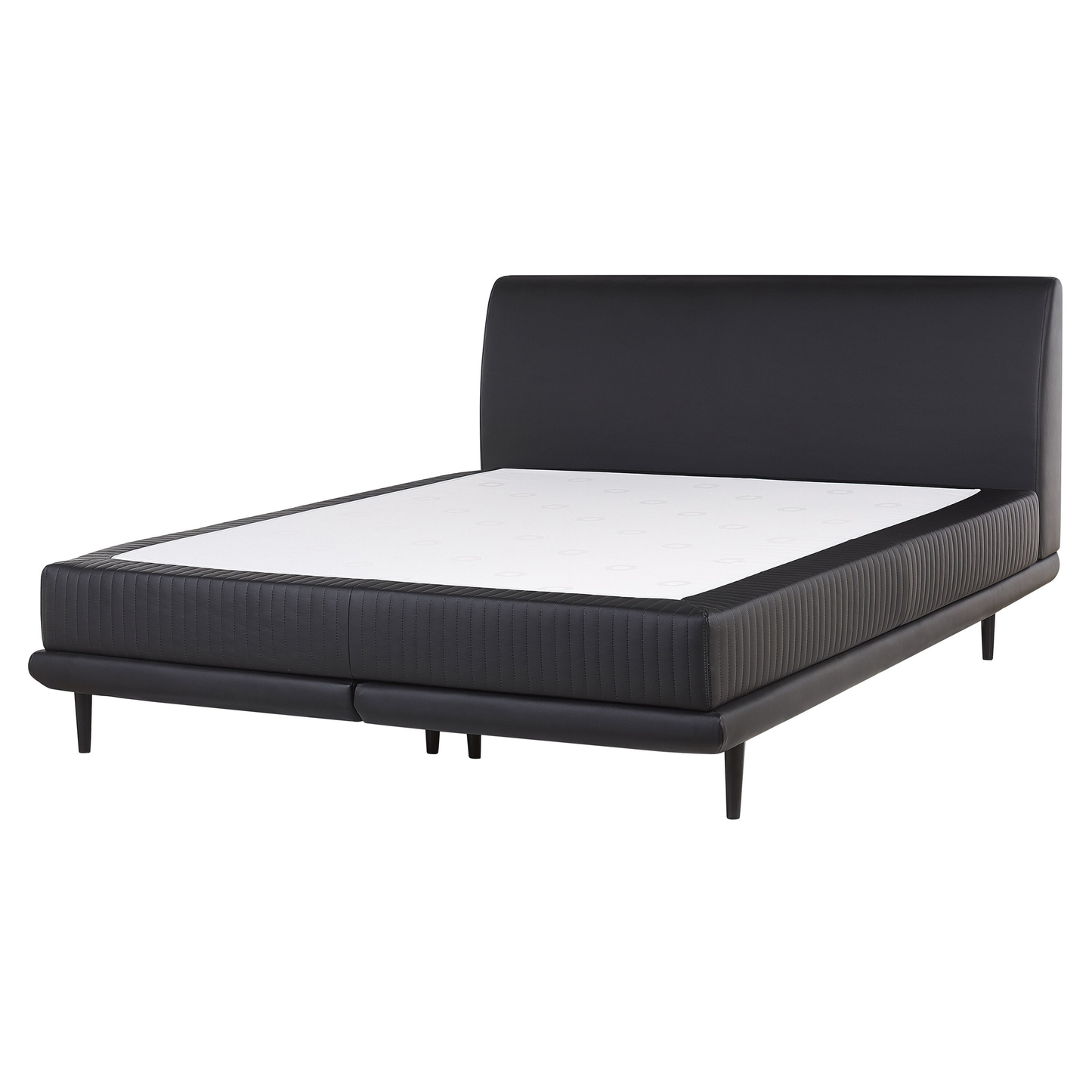 Boxspringbett Kunstleder schwarz 160 x 200 cm MADAME