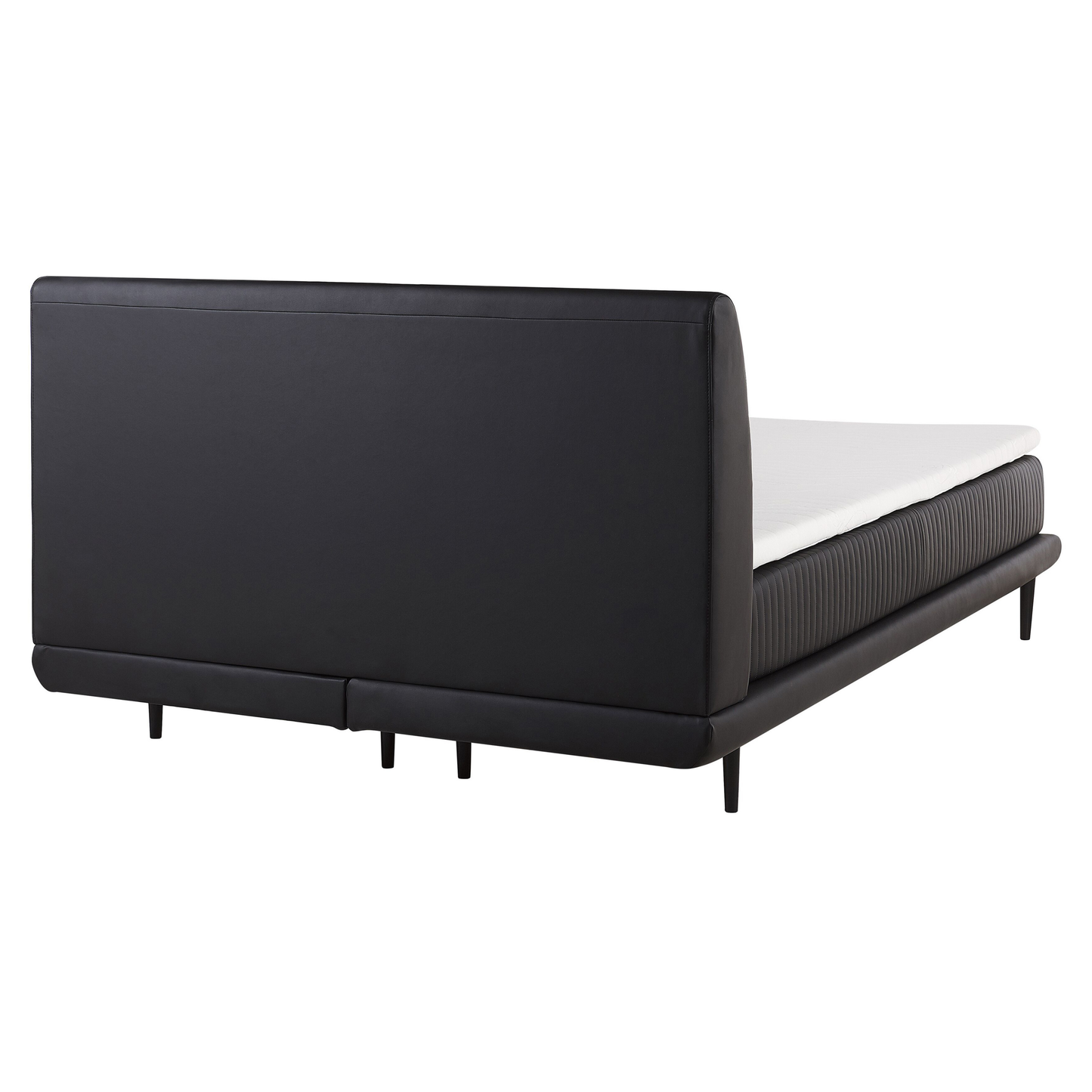 Boxspringbett Kunstleder schwarz 160 x 200 cm MADAME