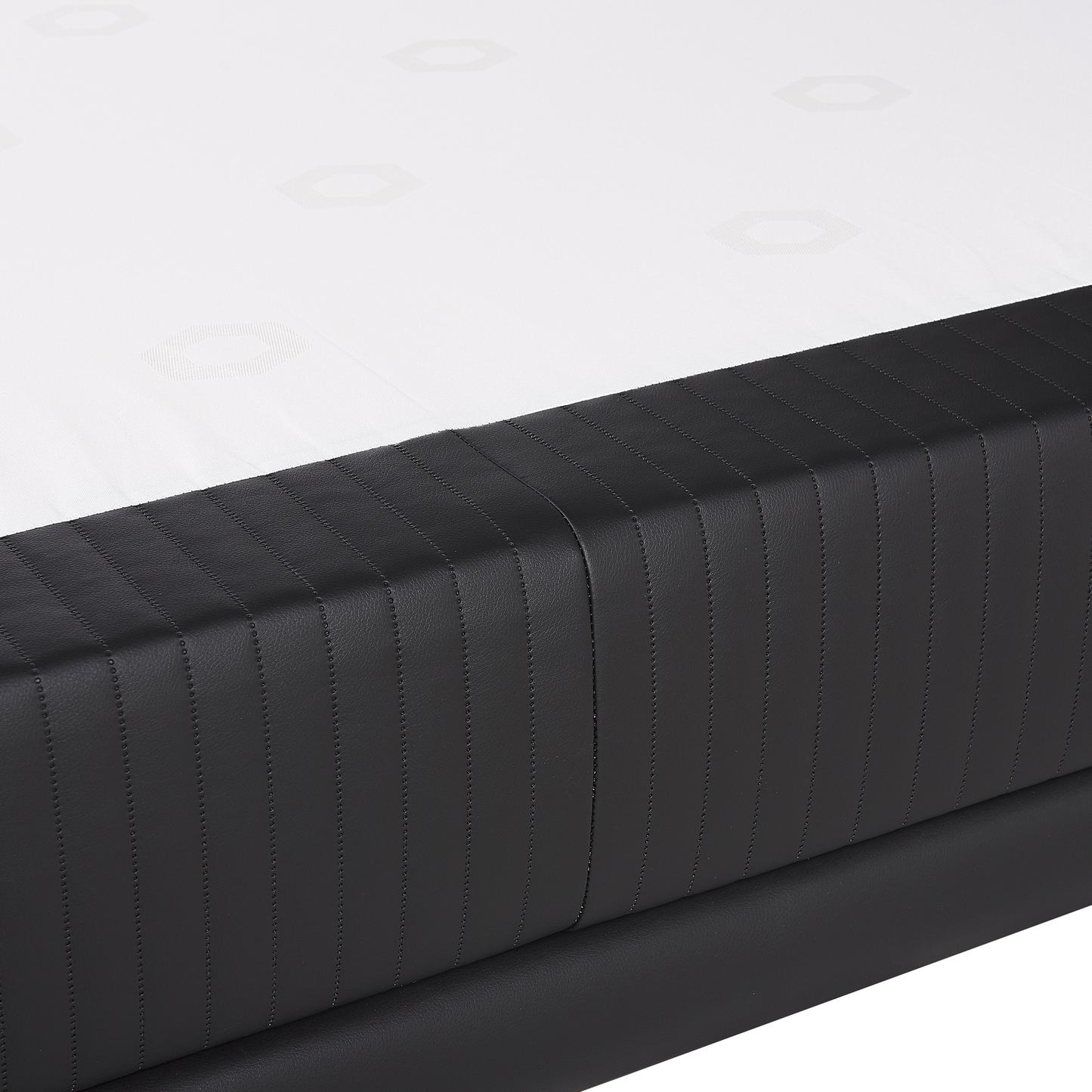 Boxspringbett Kunstleder schwarz 160 x 200 cm MADAME