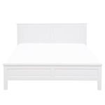 Bett mit Lattenrost Kiefernholz OLIVET 160 x 200 cm Weiss