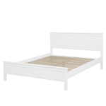 Bett mit Lattenrost Kiefernholz OLIVET 140 x 200 cm Weiss