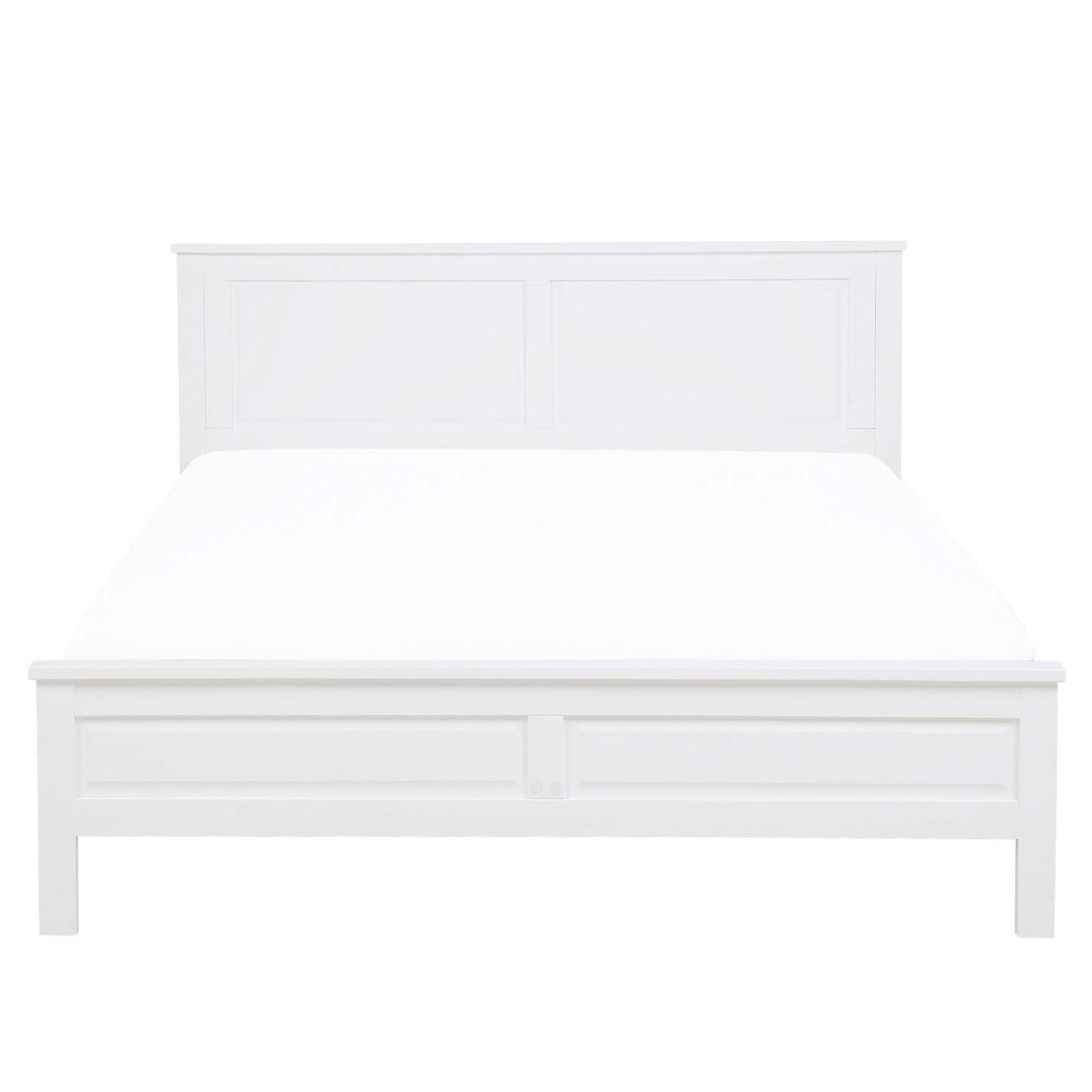 Bett mit Lattenrost Kiefernholz OLIVET 140 x 200 cm Weiss