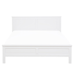 Bett mit Lattenrost Kiefernholz OLIVET 140 x 200 cm Weiss