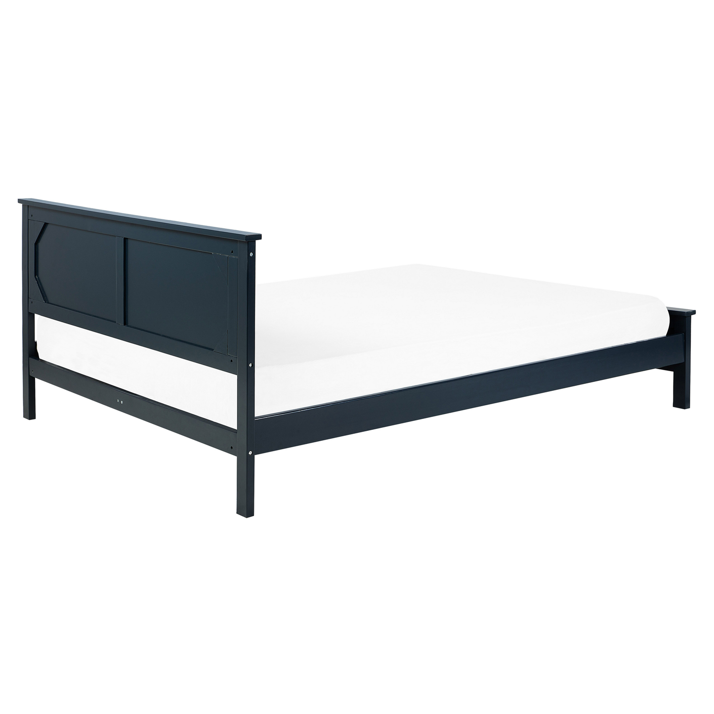 Bett mit Lattenrost Kiefernholz OLIVET 160 x 200 cm Dunkelblau