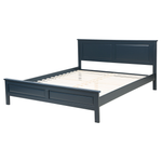 Bett mit Lattenrost Kiefernholz OLIVET 160 x 200 cm Dunkelblau