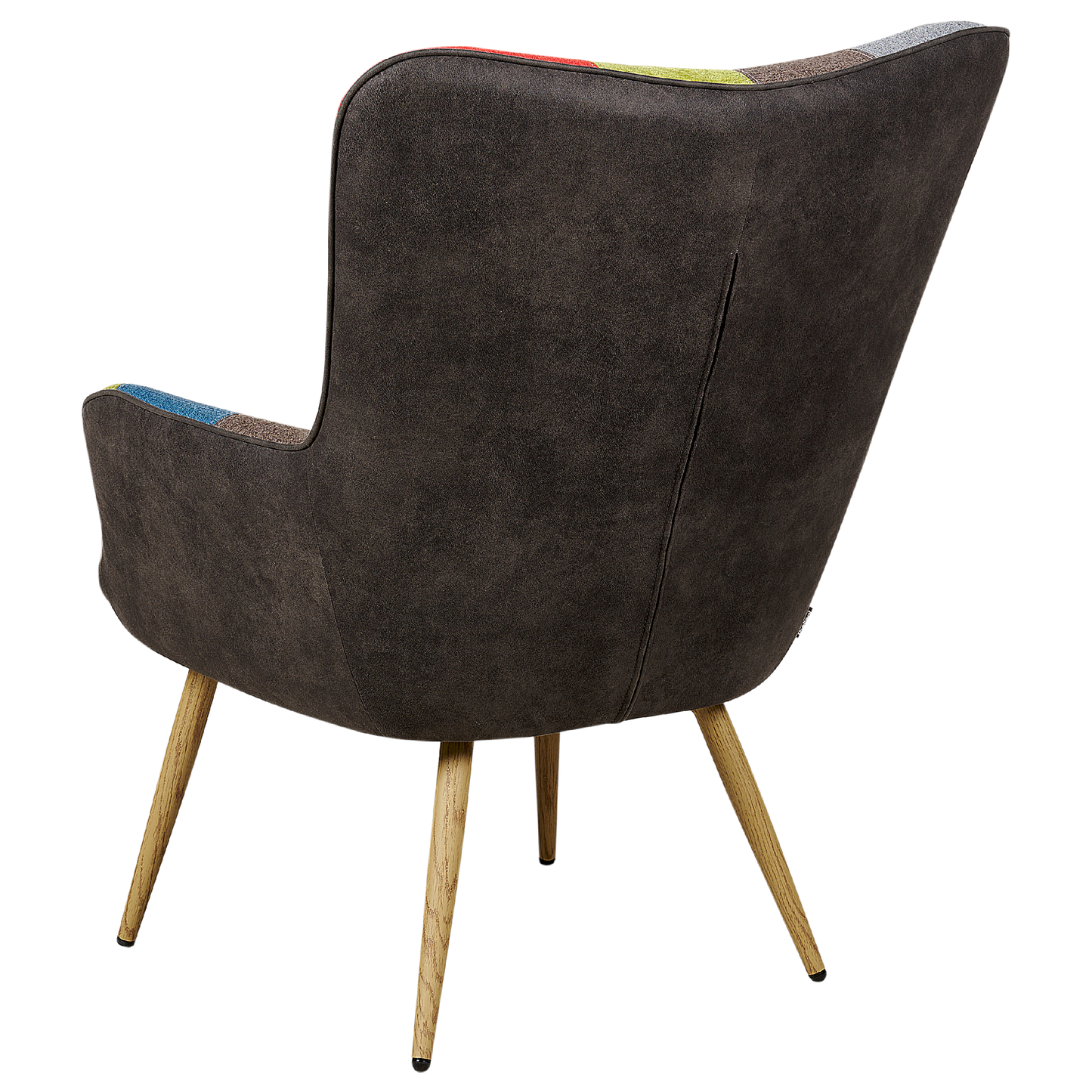 Ohrensessel VEJLE mit Fussstütze Stoff Bunt