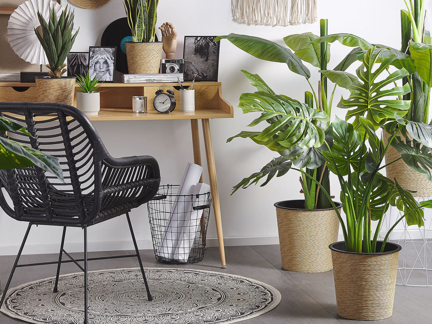 Kunstpflanze im Blumentopf 113 cm MONSTERA PLANT