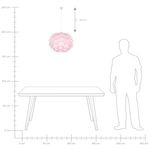 Hängelampe rosa 60 cm Zapfenform SEGRE Gross