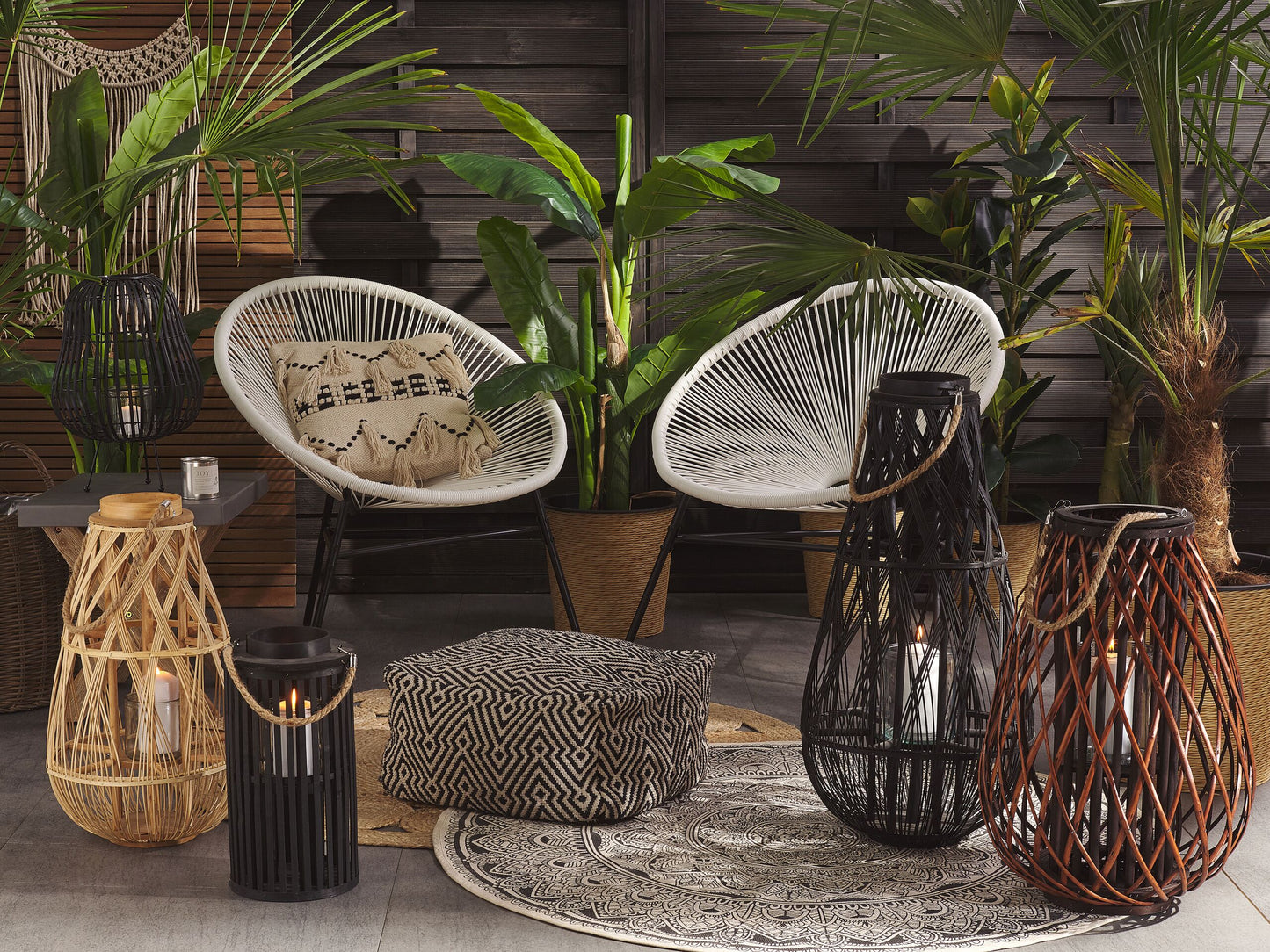 Laterne KIUSIU Holz 60 cm Braun