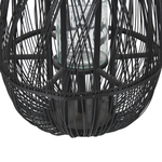Laterne TONGA Bambusholz 77 cm Schwarz