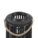 Laterne LUZON Holz 40 cm Schwarz