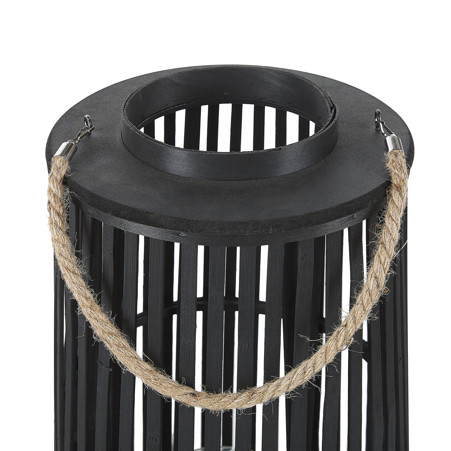 Laterne LUZON Holz 80 cm Schwarz